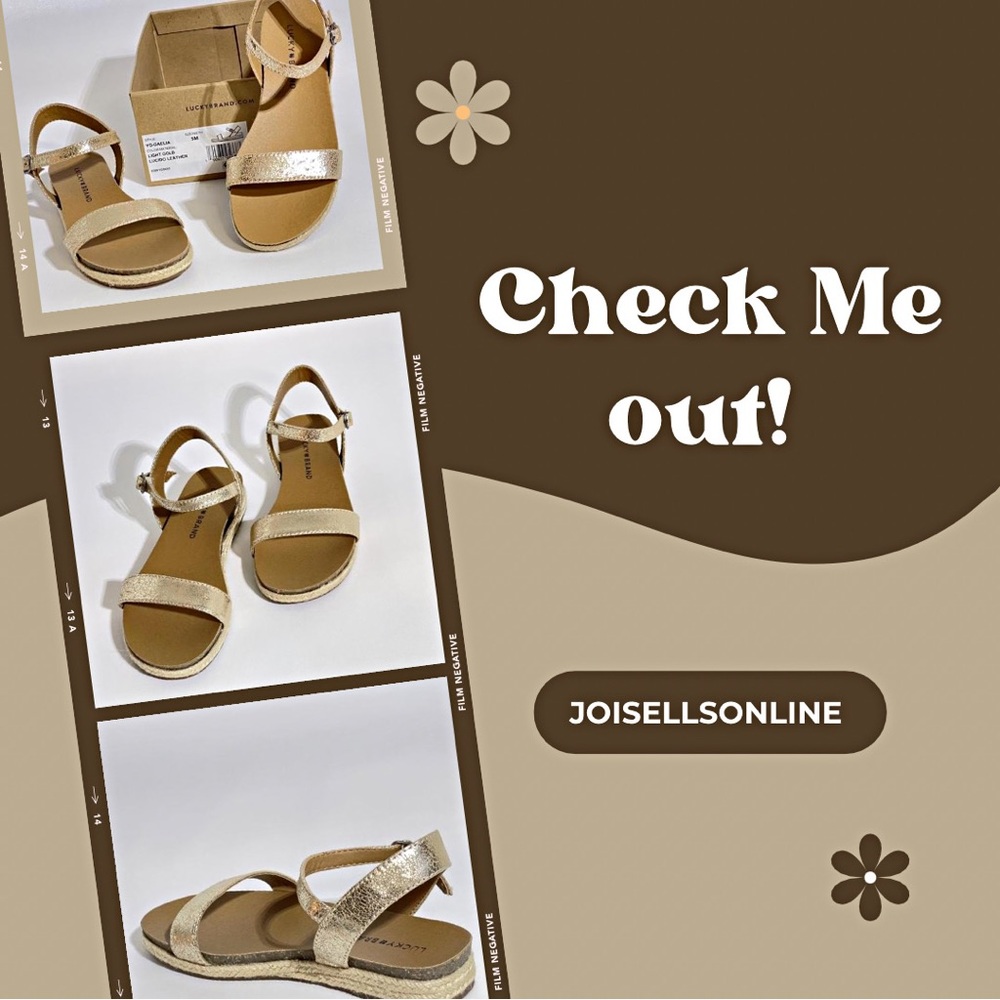 Lucky Brand YG-Gaelic | Light Gold Lucido Leather Sandal